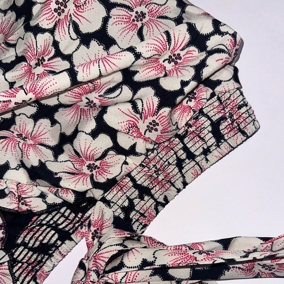 NWT Anthropologie Let Me Be Boho Floral Twisted Ruffle Halter Cropped Top Sz M - Picture 6 of 13